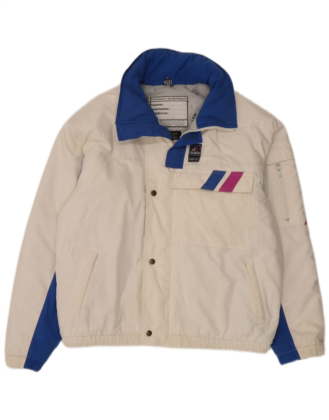 Dubin Herre hættepolstret jakke IT 50 Large White Colourblock Polyester