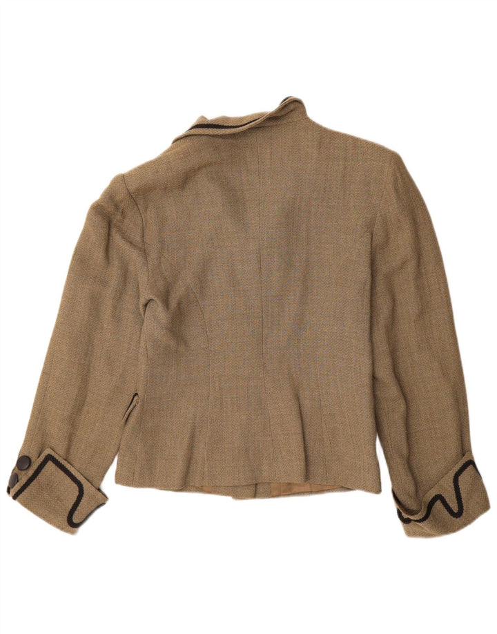 Vintage dame 4-knaps blazerjakke UK 8 Small Beige