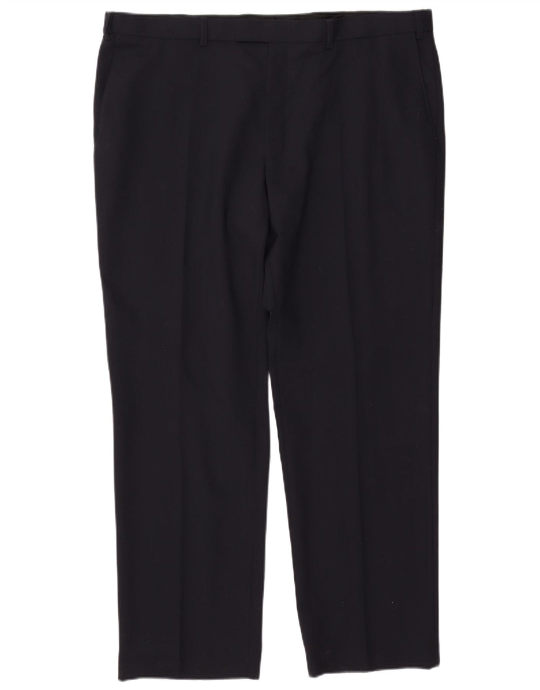 MARKS & SPENCER Herre Performance Straight Suit Bukser W42 L31 Marineblå
