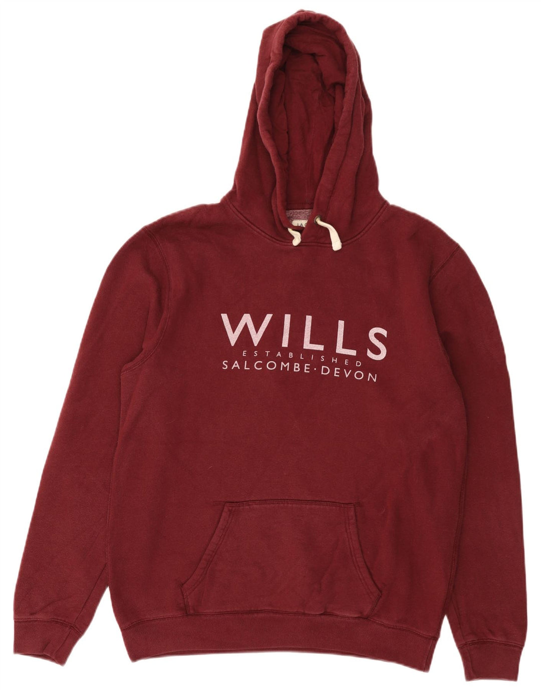JACK WILLS Herre Salcombe Devon Grafisk hættetrøje Jumper Medium rødbrun bomuld