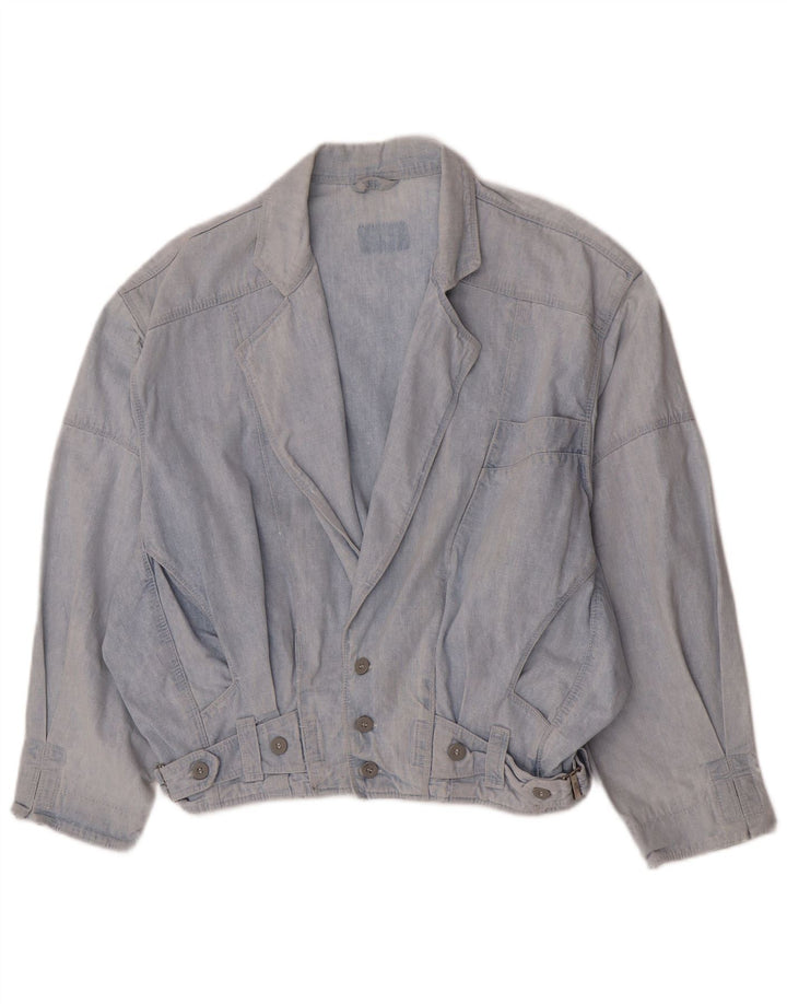 Vintage Herre Bomber Denim Jacket UK 36 Small Blue