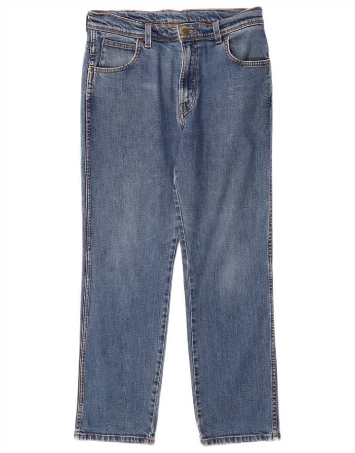 WRANGLER Herre Regular Fit Straight Jeans W34 L30 Blå Bomuld