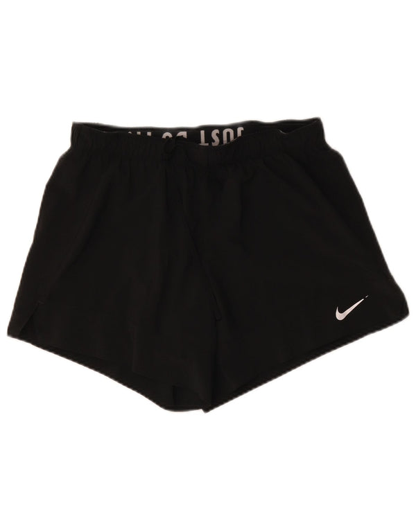 Nike Dame Dri Fit sportsshorts UK 14 Medium Sort Polyester