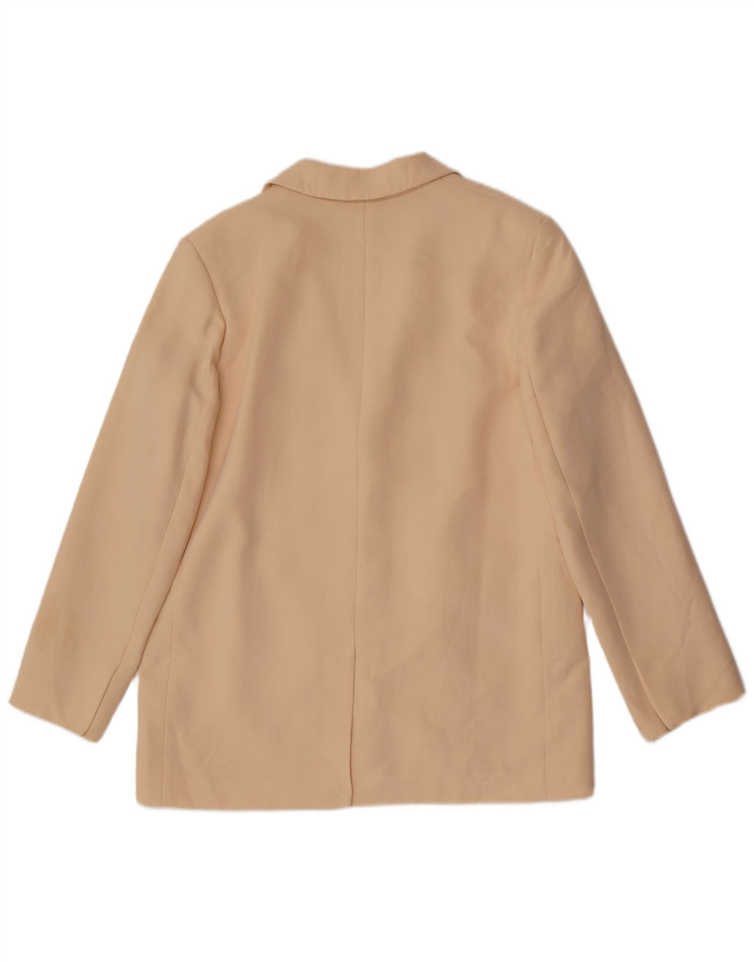 Zara Dame 2 Button Oversized Blazer Jacket UK 10 Small Beige Polyester