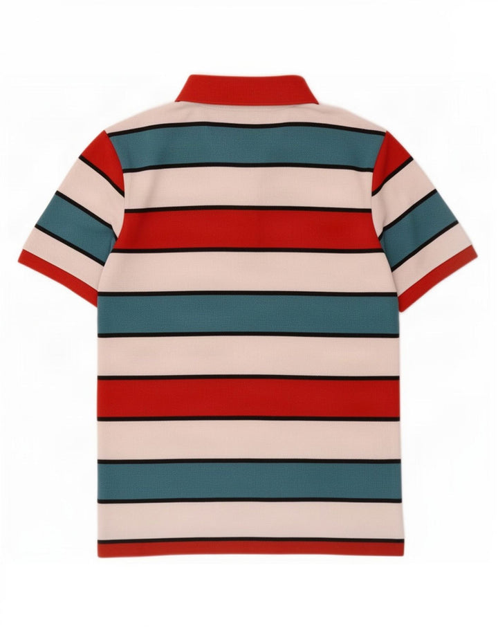 Lacoste herre poloshirt størrelse 4 Medium flerfarvet stribet bomuld