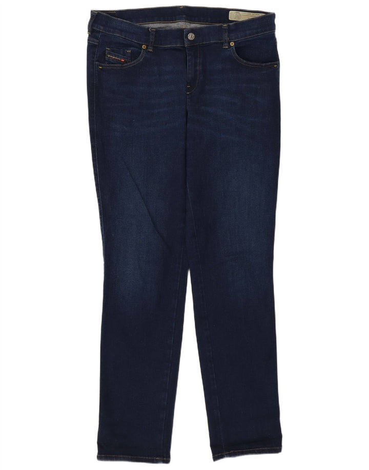 Diesel Dame D-Sandy Regular Straight Jeans W34 L34 Marineblå Bomuld