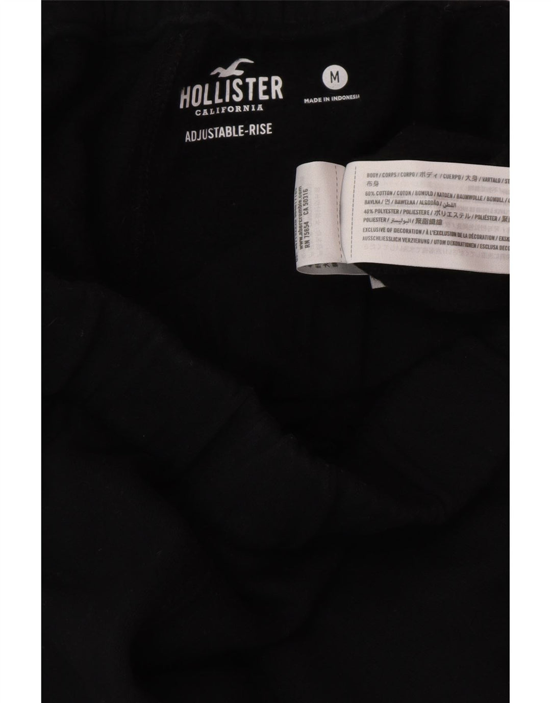 HOLLISTER Træningsdragt til mænd Joggers Medium Sort Bomuld