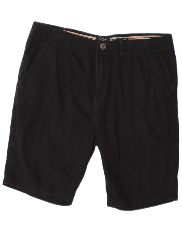Pierre Cardin Herre Regular Fit Chino Shorts Medium W32 Sort Bomuld