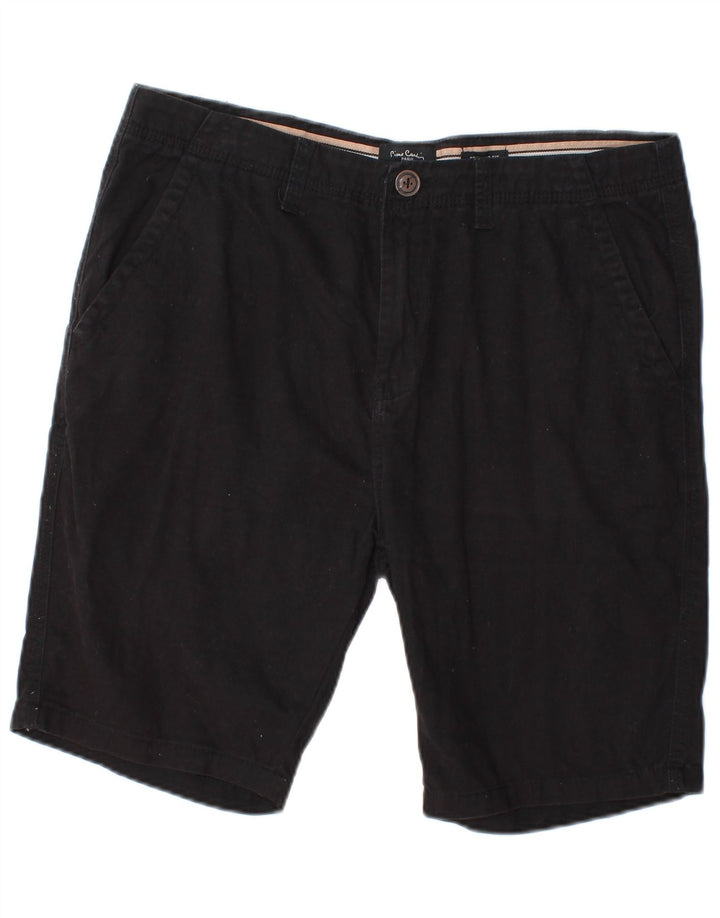Pierre Cardin Herre Regular Fit Chino Shorts Medium W32 Sort Bomuld