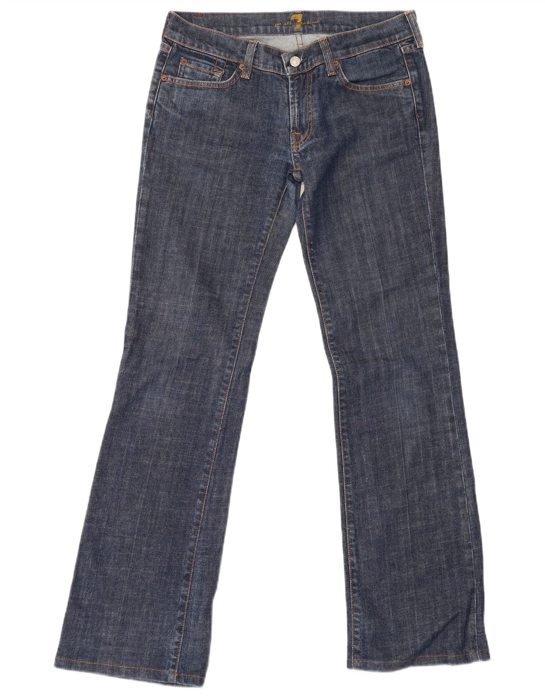7 For All Mankind Dame Bootcut Jeans W29 L32 Blå Bomuld
