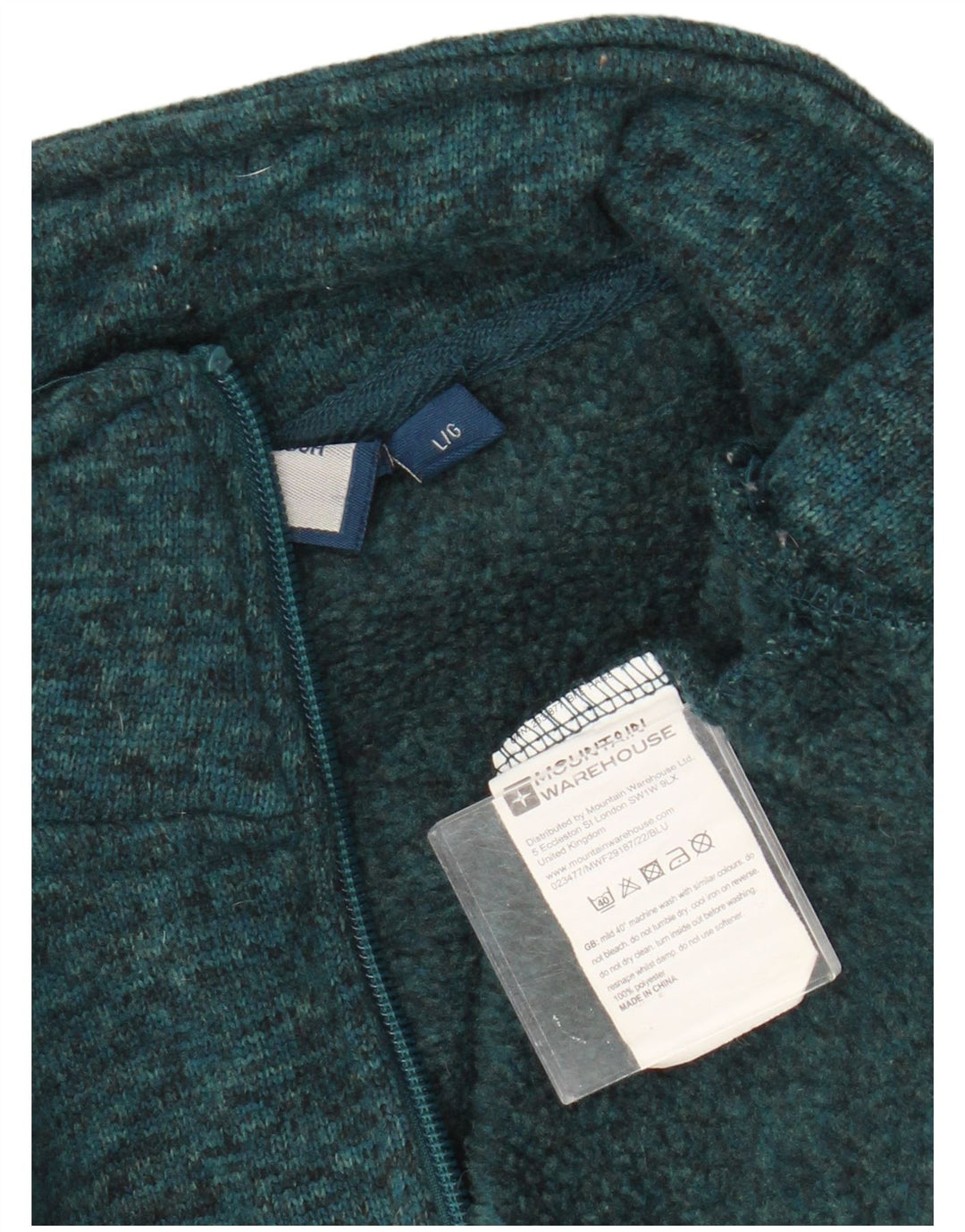 Mountain Warehouse Herre Sweatshirt Jumper Large Grøn Flecked Polyester