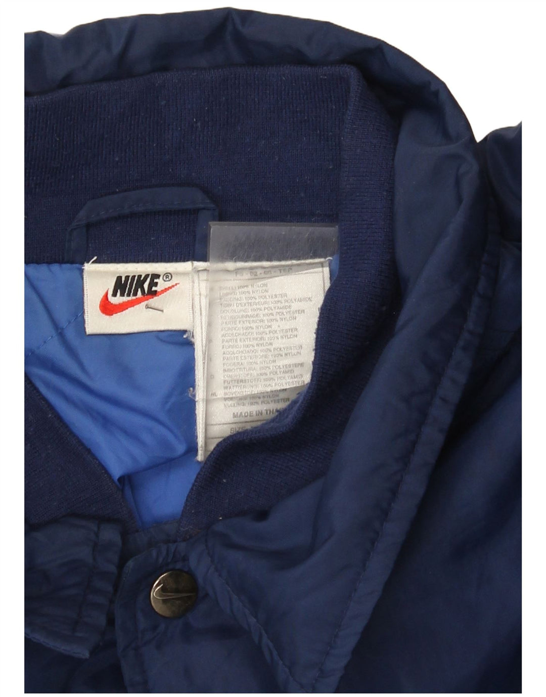 Nike Herre Graphic Windbreaker Coat UK 42 XL Navy Blue Nylon