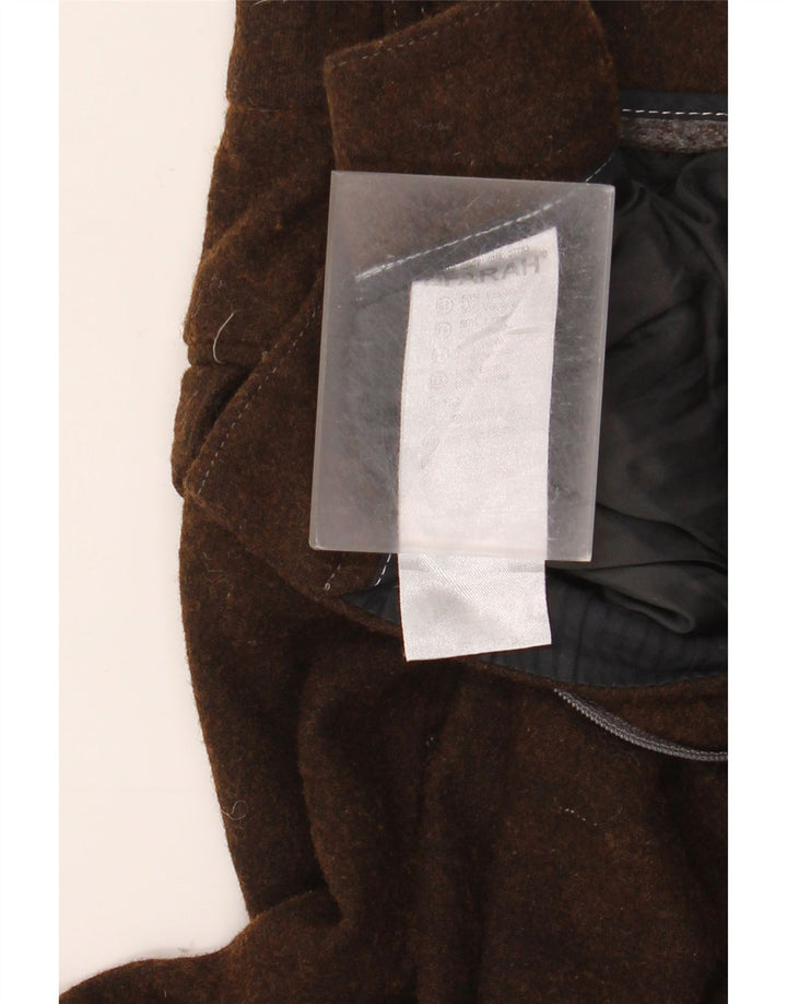 FARAH Herre Straight Suit Bukser W34 L26 Brun Uld