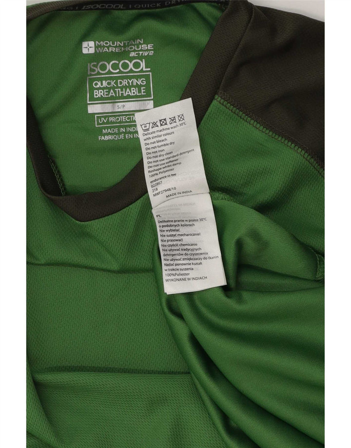 Mountain Warehouse Herre IsoCool T-Shirt Top Lille Grøn Colourblock