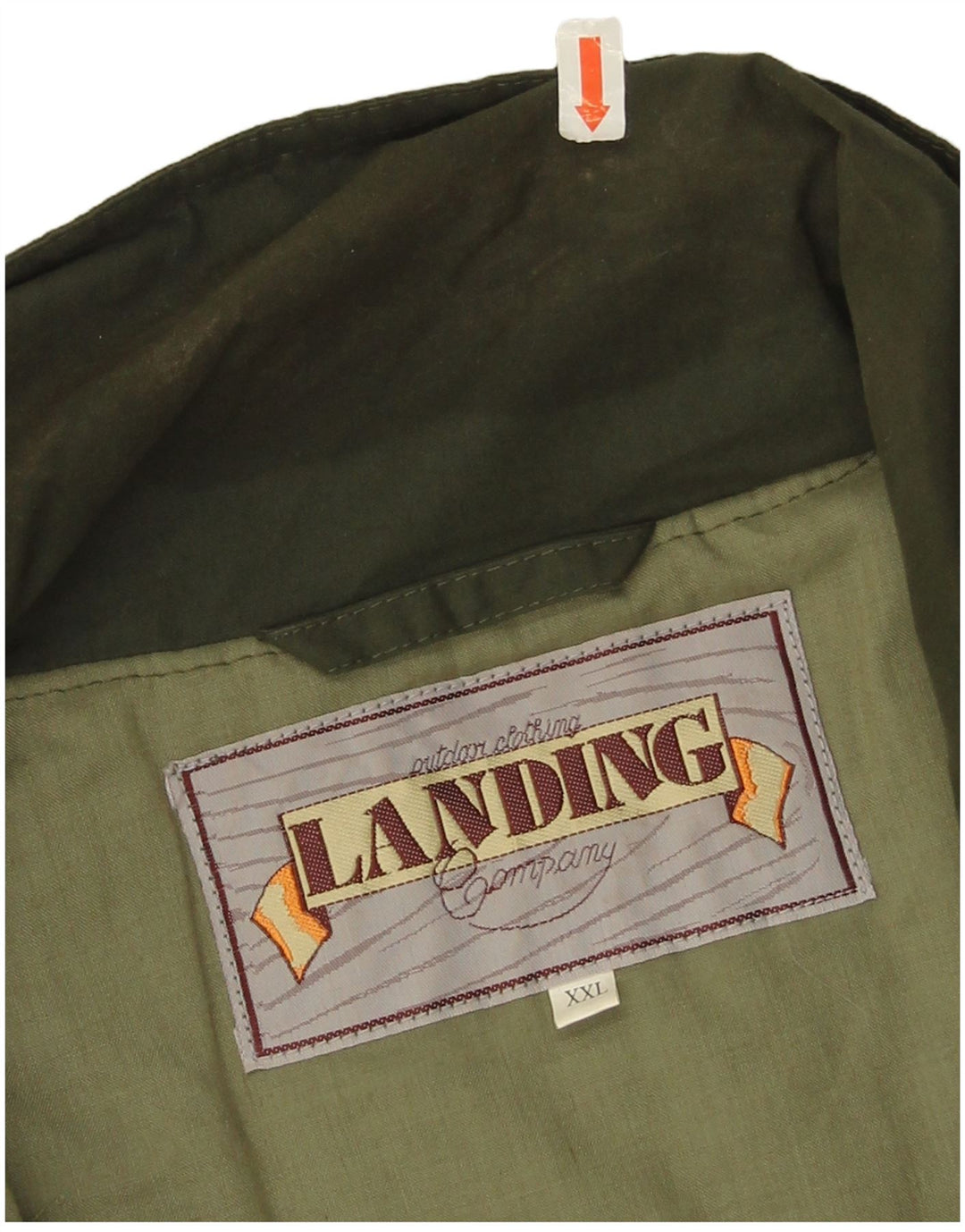 Vintage Herre Utility Gilet UK 44 2XL Khaki Polyester