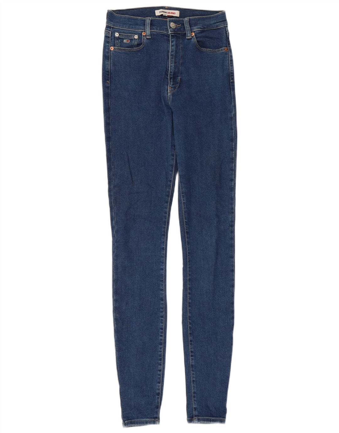 TOMMY HILFIGER Dame Skinny Jeans W27 L34 Blå Bomuld
