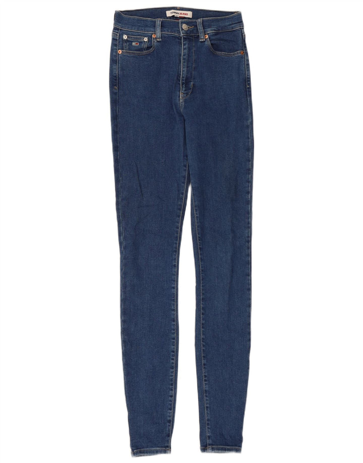 TOMMY HILFIGER Dame Skinny Jeans W27 L34 Blå Bomuld