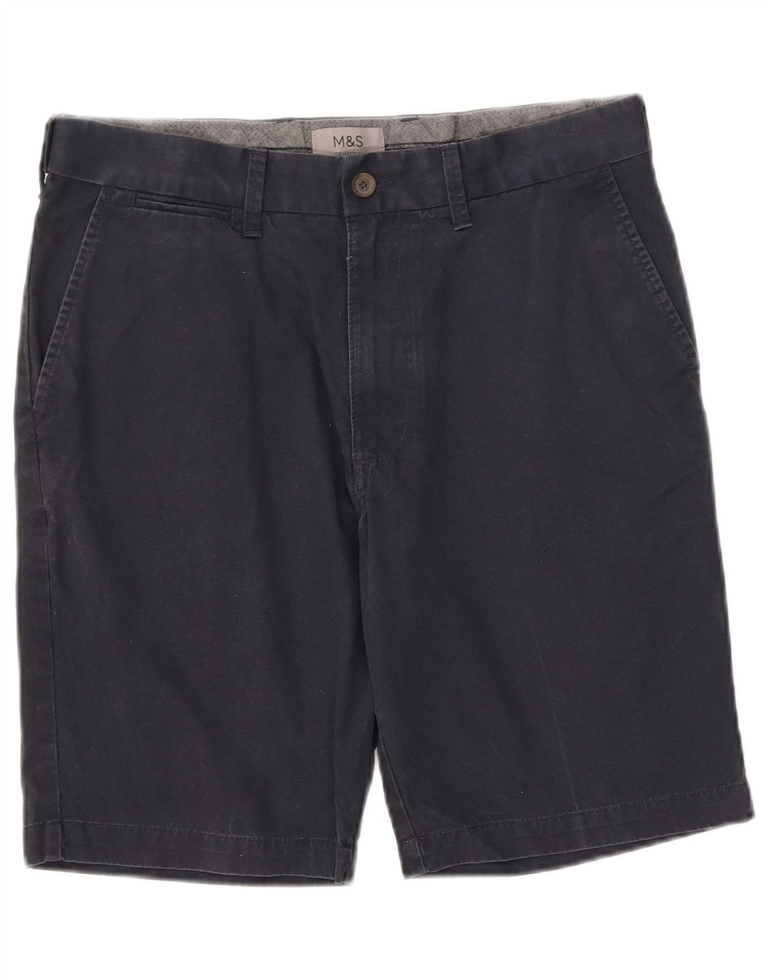 Marks & Spencer Herre Chino Shorts W32 Medium Navyblå Bomuld