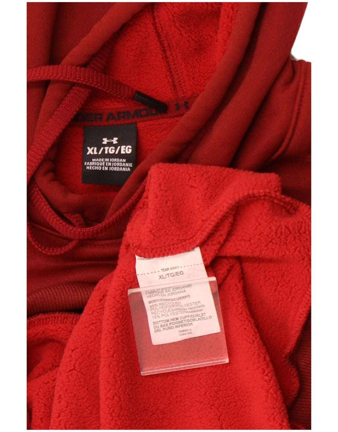 UNDER ARMOUR Herre hættetrøje XL Burgundy Polyester