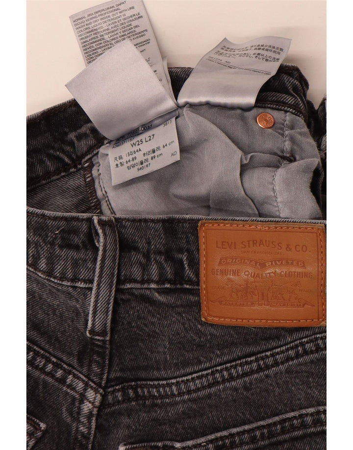 Levi's Dame Ribcage Straight Jeans W25 L27 Grå Bomuld