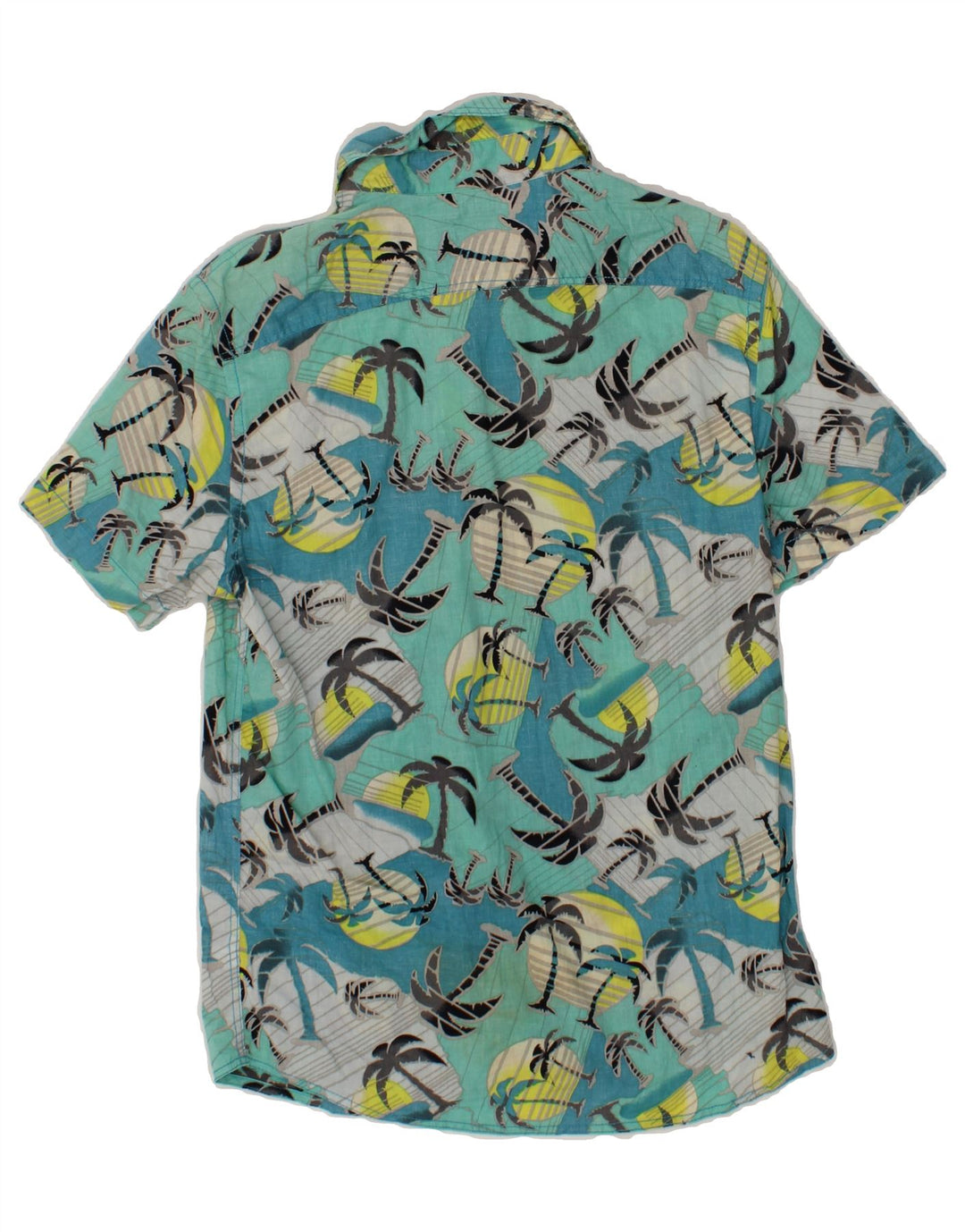 MOSSIMO Mens Athletic Fit  Short Sleeve Shirt Small Blue Cotton Hawaiian Vintage Mossimo and Second-Hand Mossimo from Messina Hembry 