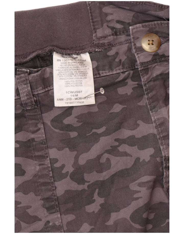 LEE Womens Skort US 14 XL Grå Camouflage Bomuld