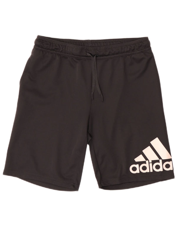 Adidas Boys Aeroready Graphic Sport Shorts 15-16 Years Black Polyester