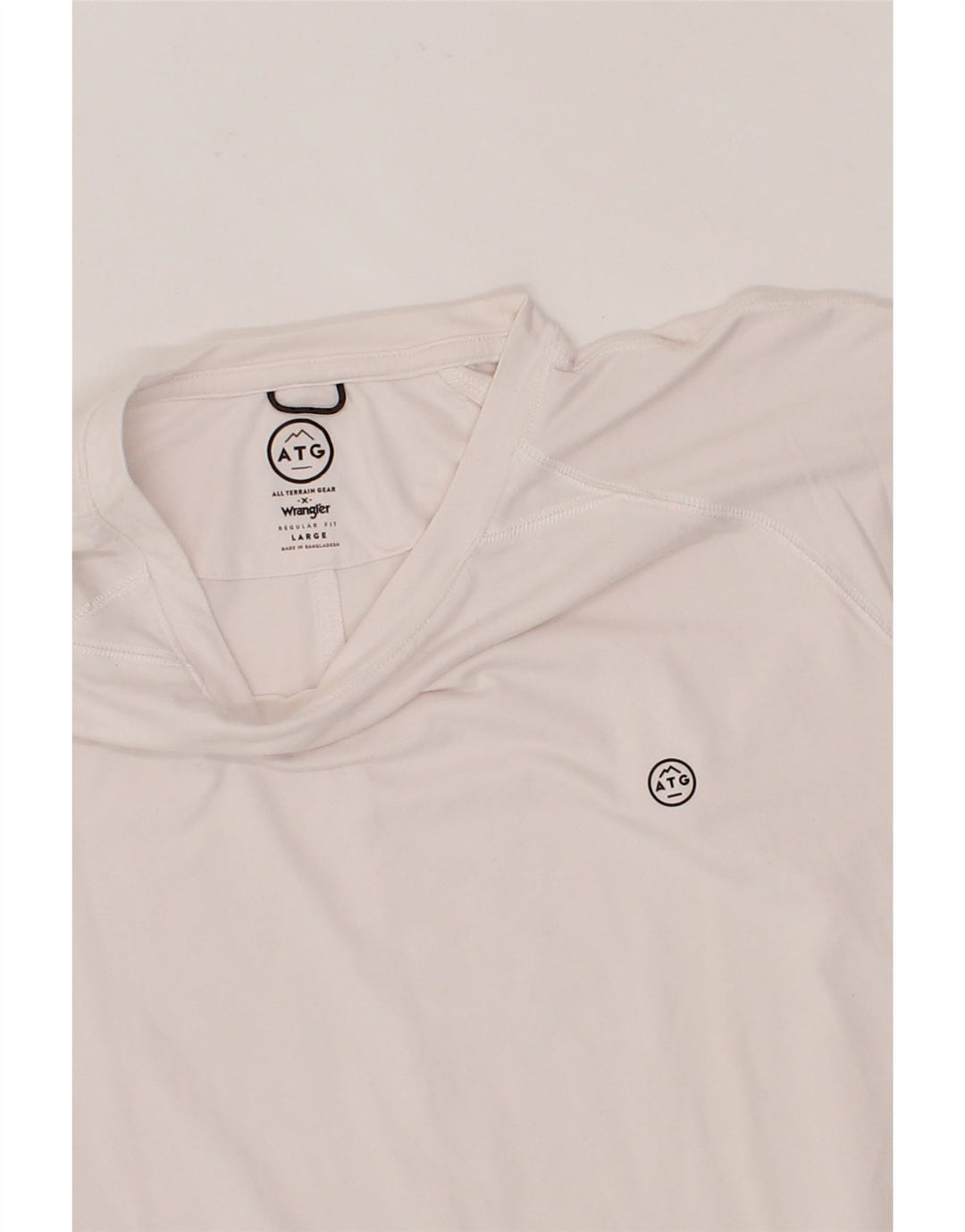 WRANGLER Mens Regular Fit T-Shirt Top Large White Polyester Vintage Wrangler and Second-Hand Wrangler from Messina Hembry 