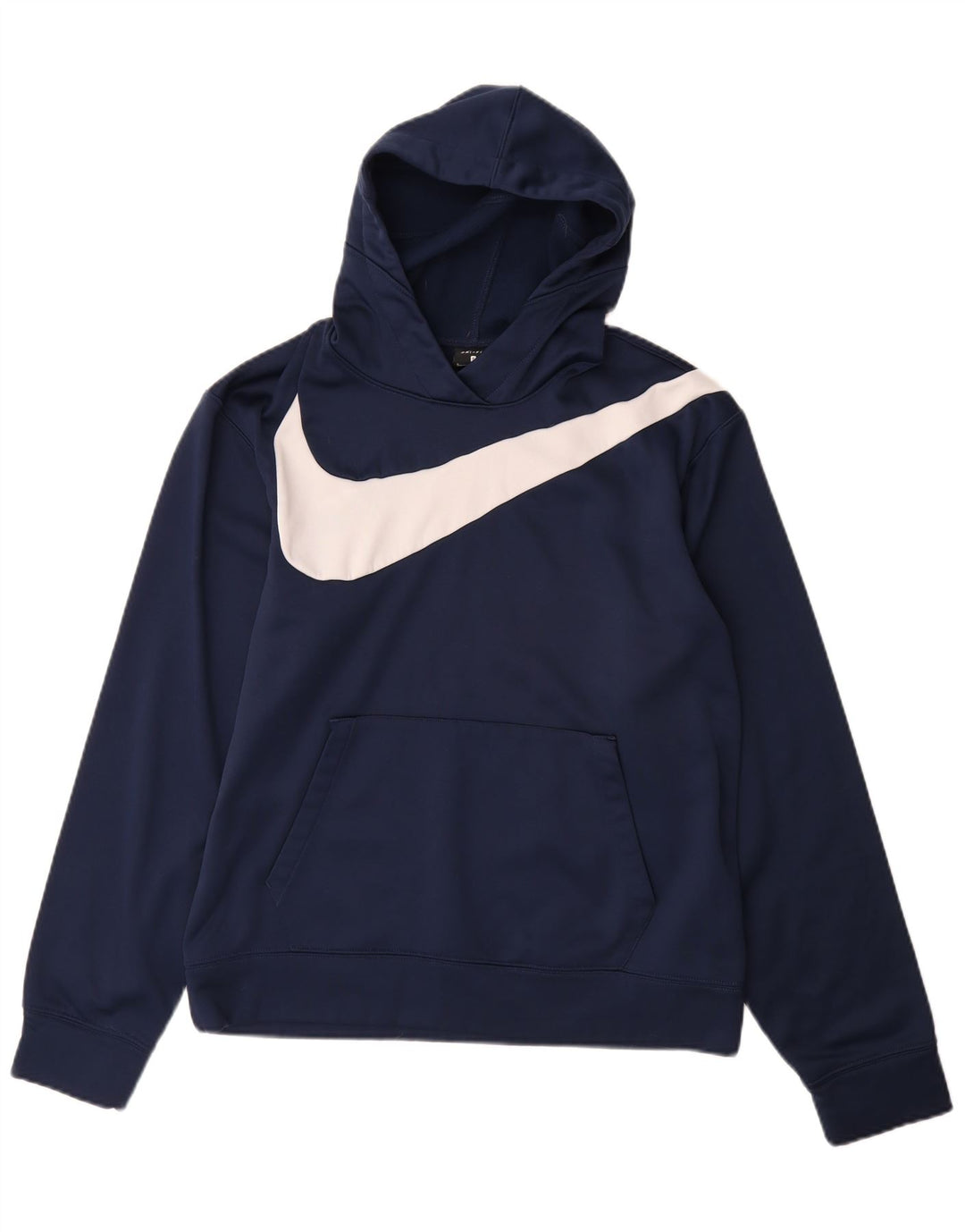 NIKE Dri Fit grafisk hættetrøje til mænd, lille marineblå polyester