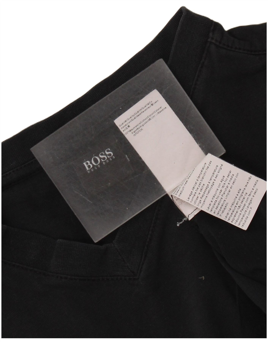 HUGO BOSS Herre T-Shirt Top Medium Navyblå Bomuld