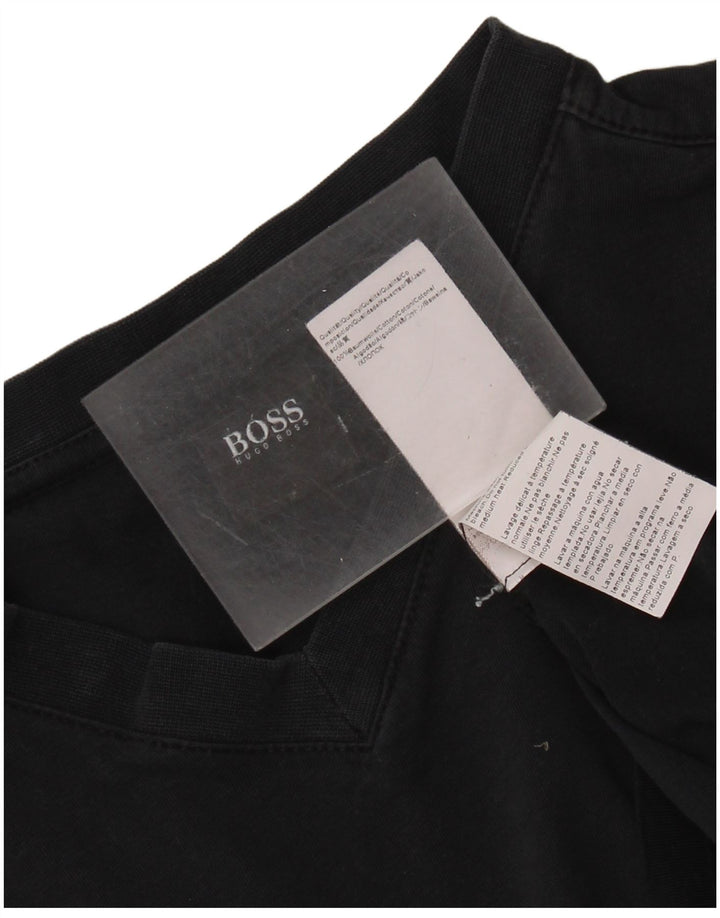 HUGO BOSS Herre T-Shirt Top Medium Navyblå Bomuld