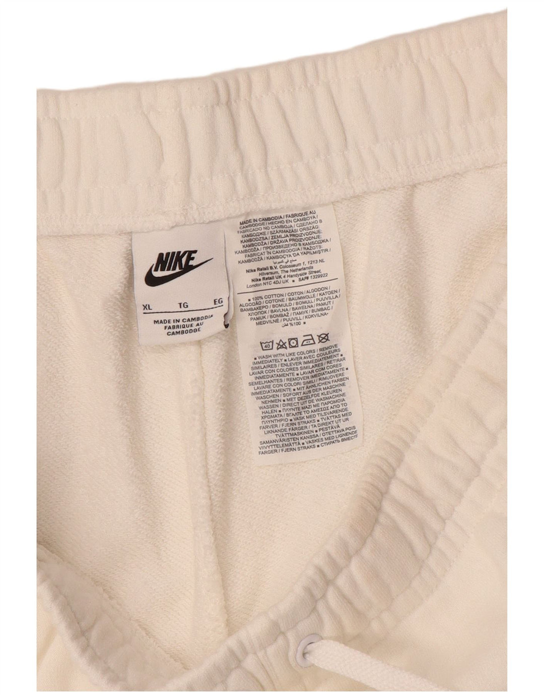 NIKE Sportshorts til mænd XL Hvid Bomuld
