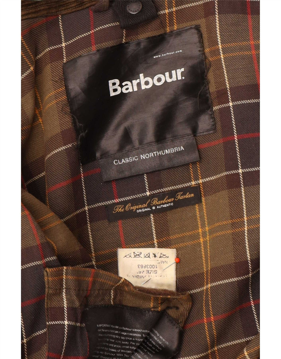Barbour Herre vokset bomuldsjakke UK 46 XL Brun