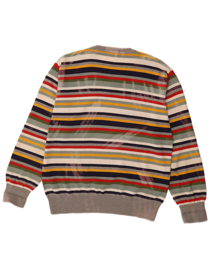 JACK & JONES Herre grafisk V-hals sweater 2XL flerfarvet stribet