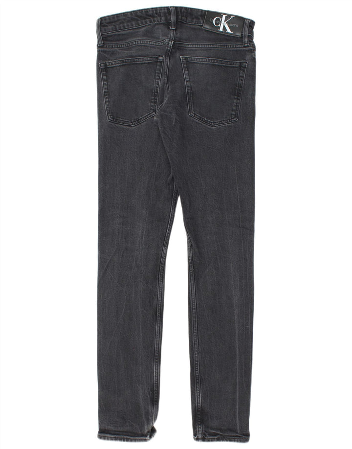 Calvin Klein Herre Distressed Slim Jeans W29 L32 Sort Bomuld