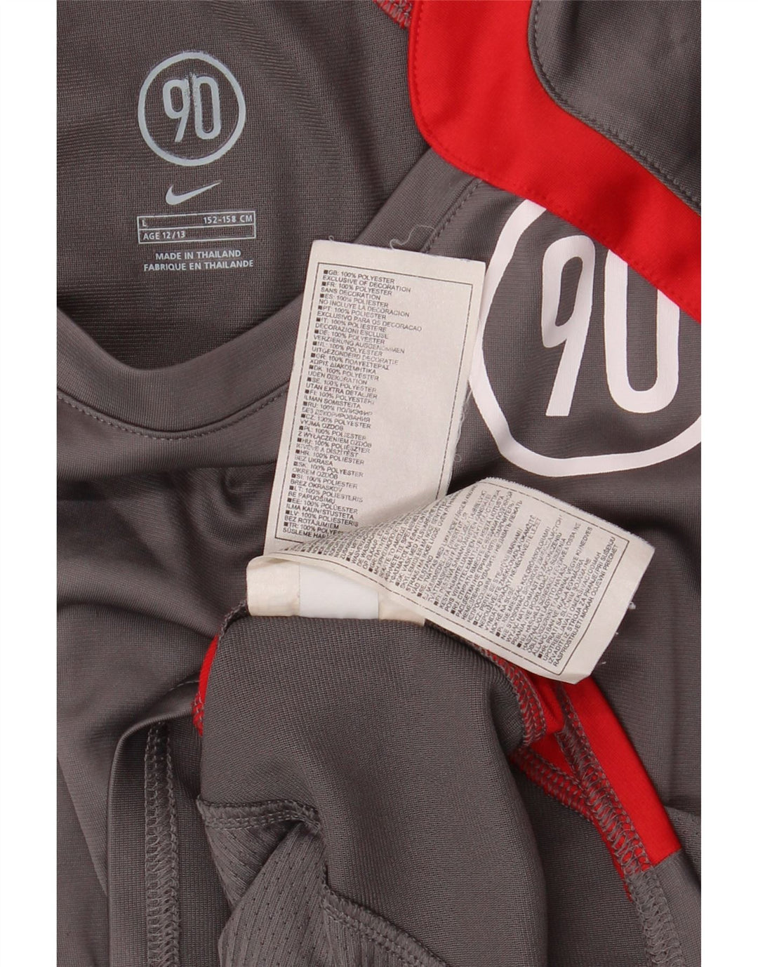 NIKE drenge Dri Fit grafisk T-shirt top 12-13 år stor grå farveblok