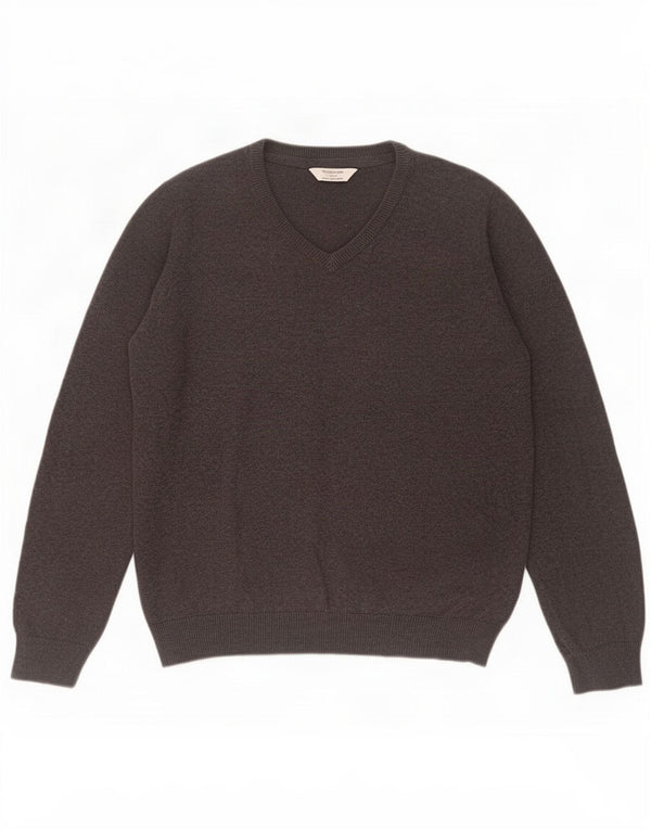 Marks & Spencer Boys V-hals sweater 12-13 år Grå bomuld