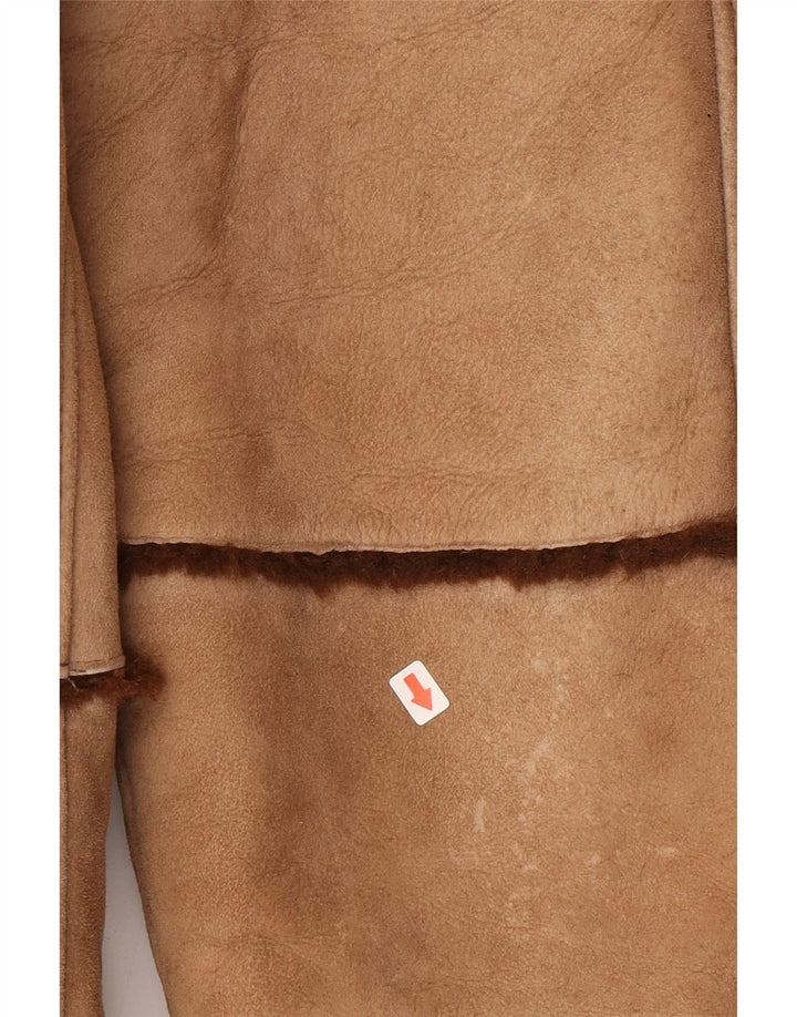 Vintage Dame Shearling Coat UK 16 Large Beige