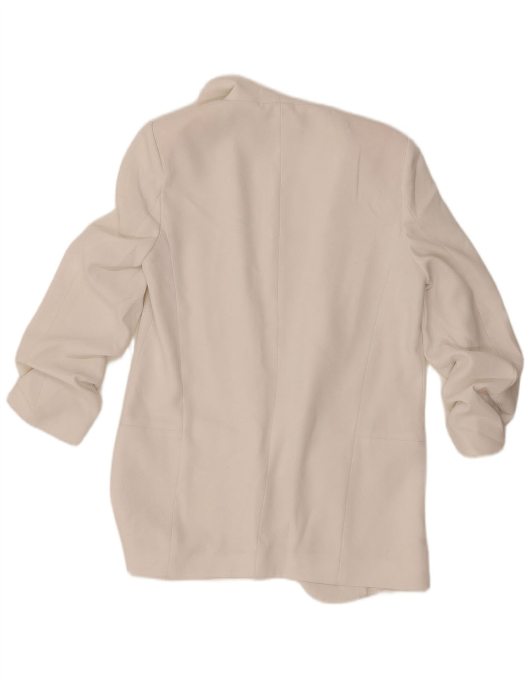 Zara Dame 3/4 ærmet åben blazerjakke UK 10 Small White