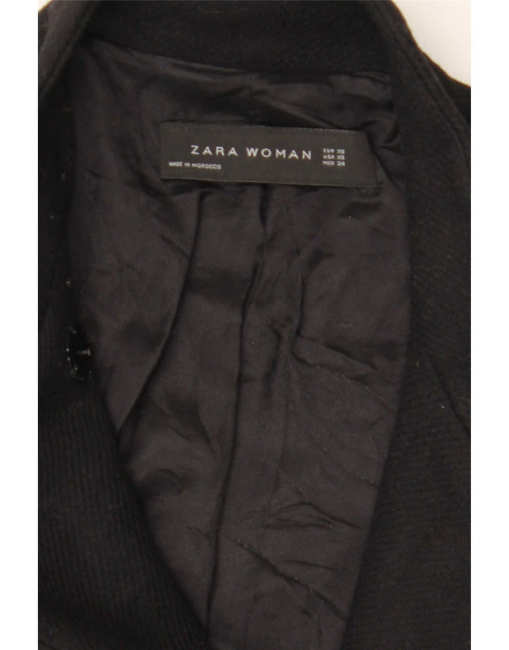 Zara Dame Overfrakke UK 6 XS Sort