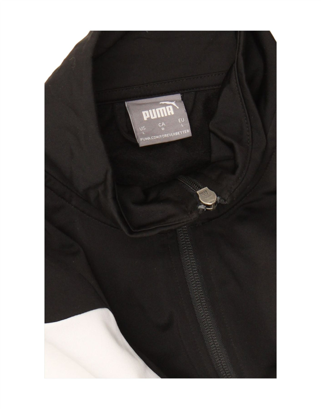 PUMA Mens Tracksuit Top Jacket Large Black Colourblock