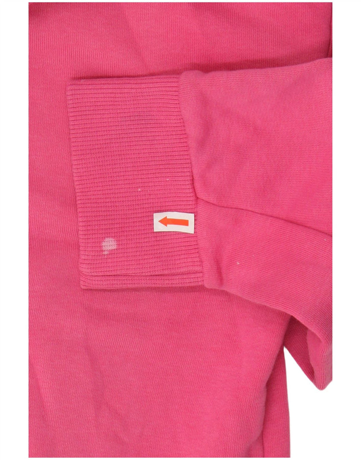 PUMA Womens Graphic Hoodie Jumper UK 14 Medium Pink