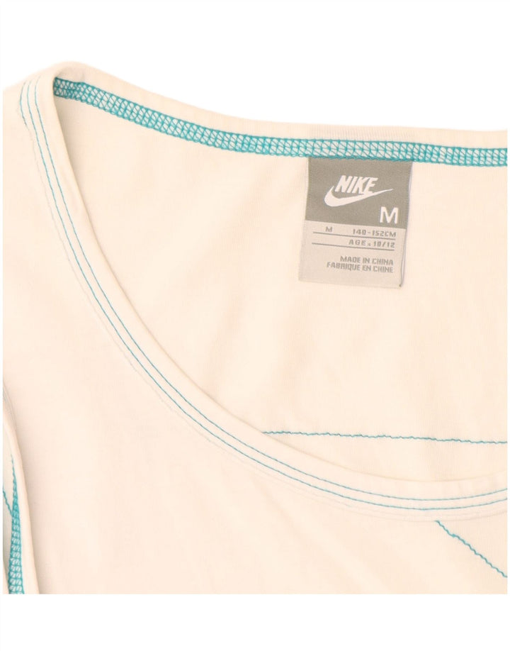 Nike drenge grafisk vest top 10-11 år medium hvid polyester