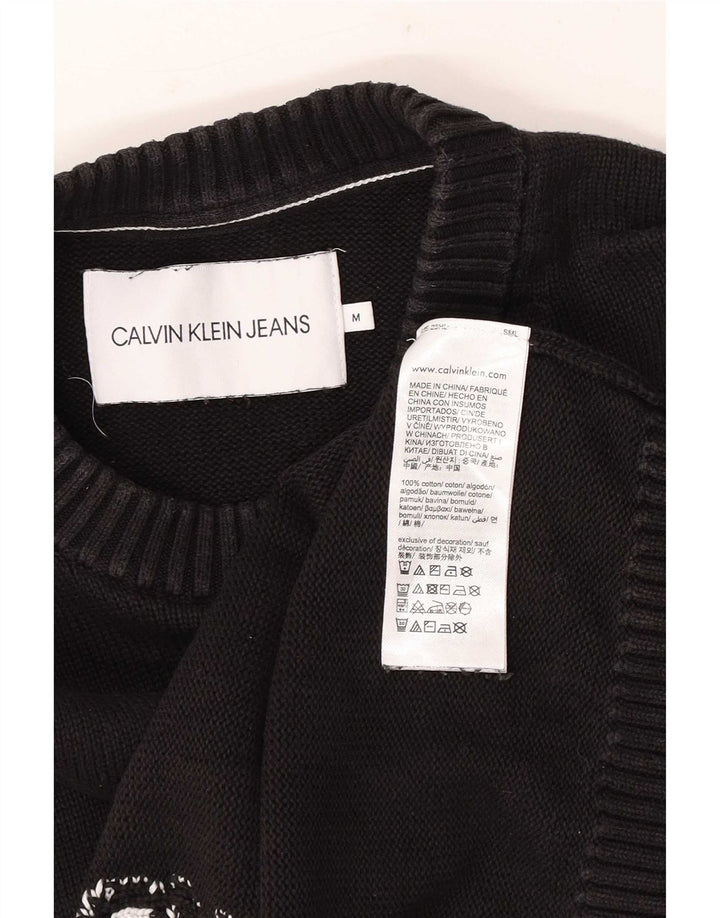 Calvin Klein Jeans Herre Crew Neck Jumper Sweater Medium Black Classic