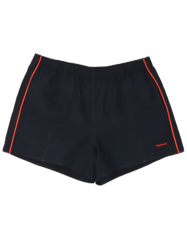 Reebok Sportsshorts til kvinder UK 12 Medium Navy Blue Polyester