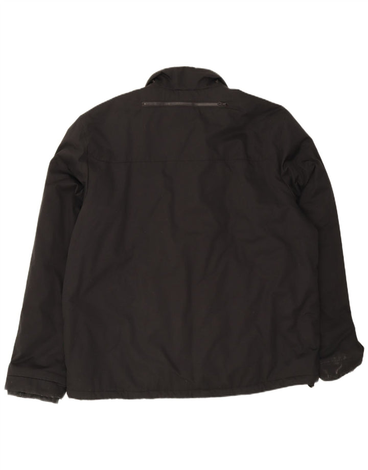 Adidas Herre Windbreaker Jacket UK 44 2XL Sort Bomuld