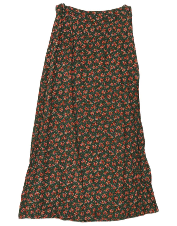 Vintage dame Maxi-nederdel W26 Small Green Floral