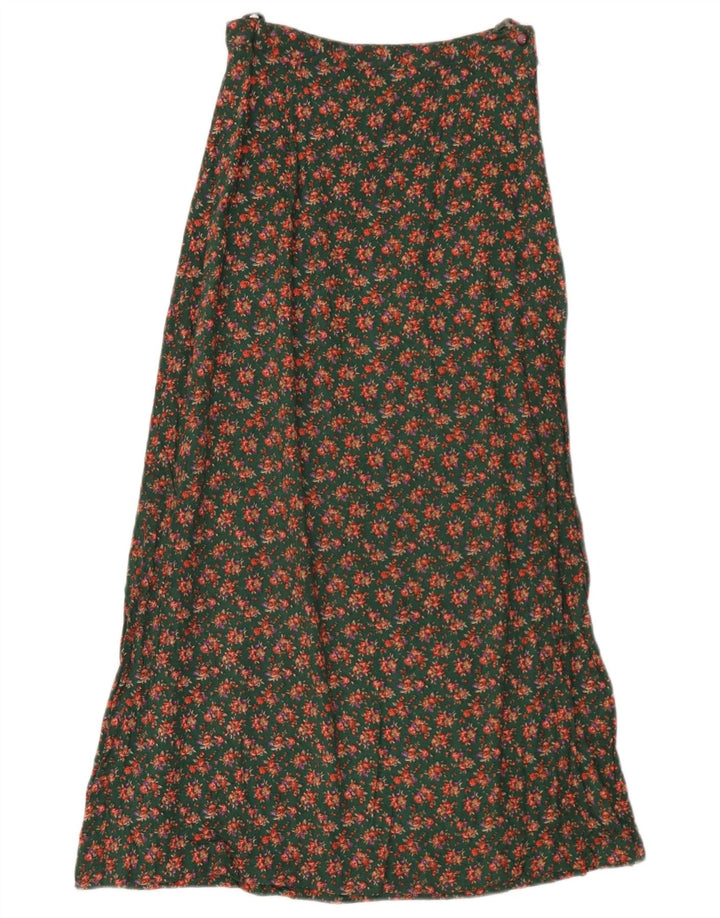 Vintage dame Maxi-nederdel W26 Small Green Floral