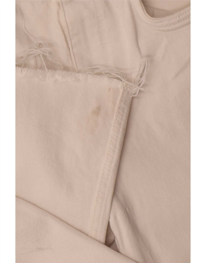 Zara Dame Bootcut Jeans EU 40 Medium W30 L25 Hvid Bomuld