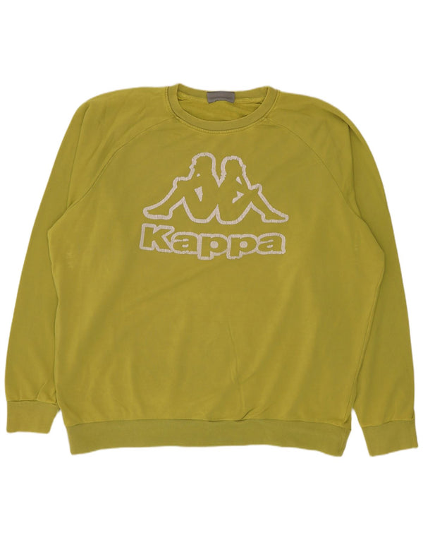 KAPPA Grafisk sweatshirt til mænd 2XL Grøn bomuld